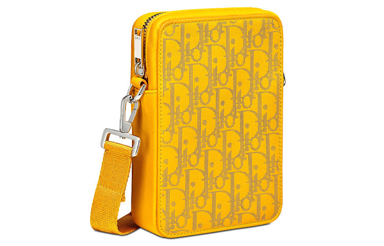 DIOR Calfskin Messenger Bag Crossbody Bag Shoulder Bag Regular Men's Yellow