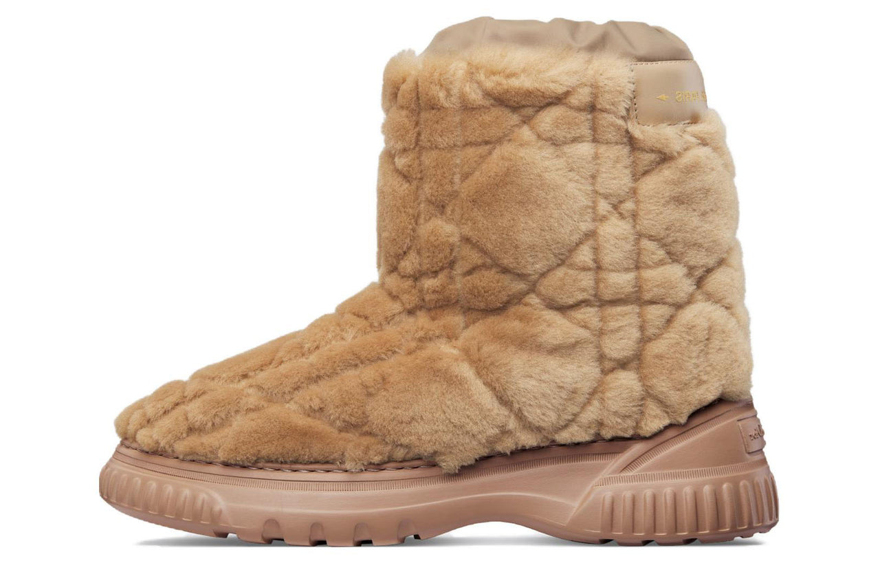 DIOR Frost Short Snow Boots Women's Brown