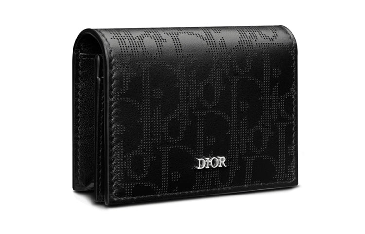 DIOR Leather Card Set Card Holder Men's Black