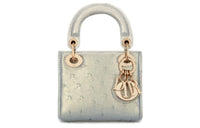 DIOR Lady Dior Ostrich Leather Dior Crossbody Bag Shoulder Bag Handbag Mini Women's Pearl White