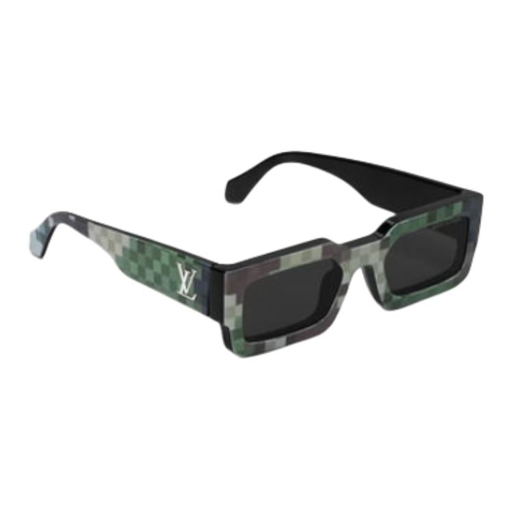 LOUIS VUITTON Acetate Metal Square Sunglasses Men's Multicolor