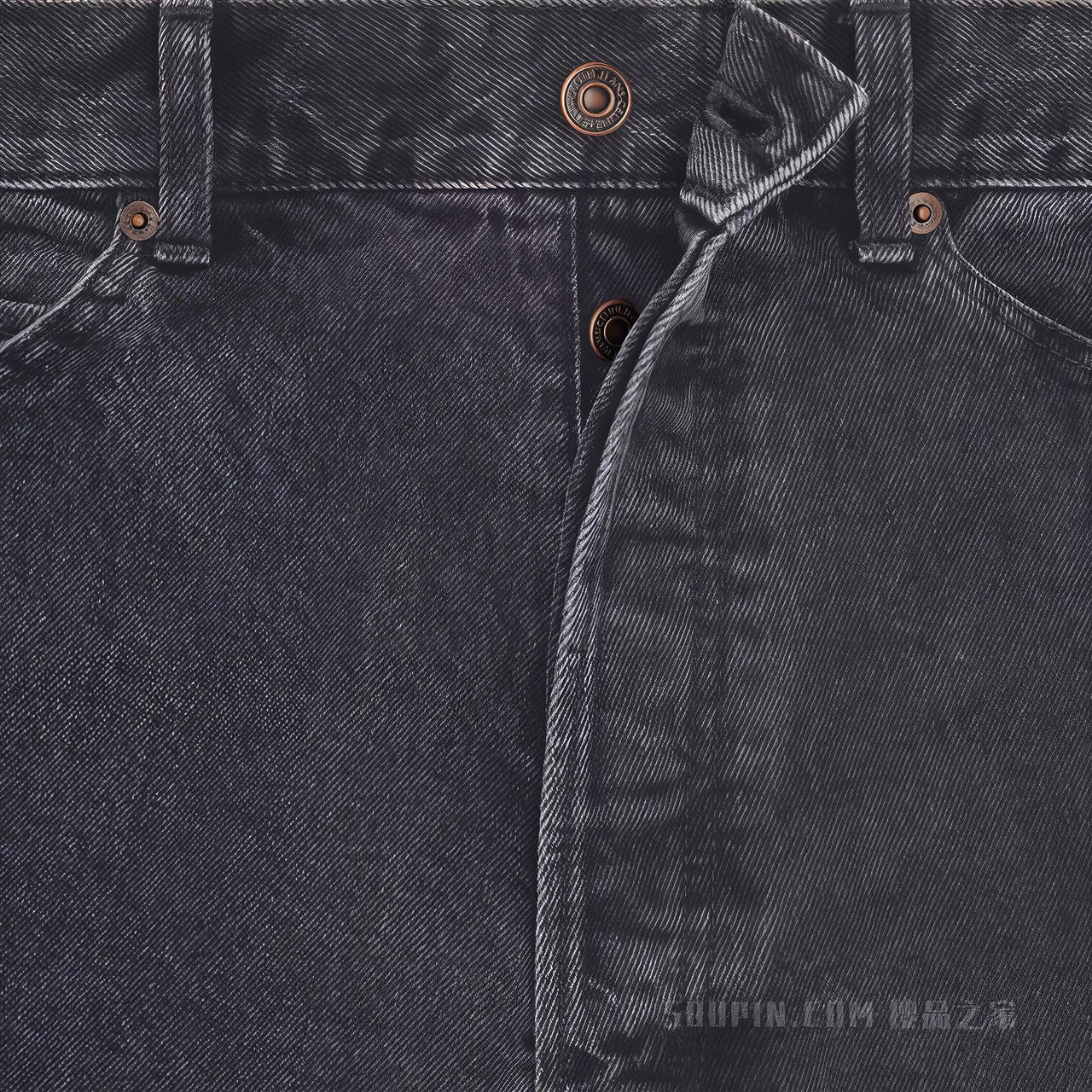 CELINE Wesley Jeans In Charcoal Wash Denim