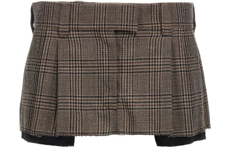 MIU MIU FW23 Casual Shorts Women's Dark Brown