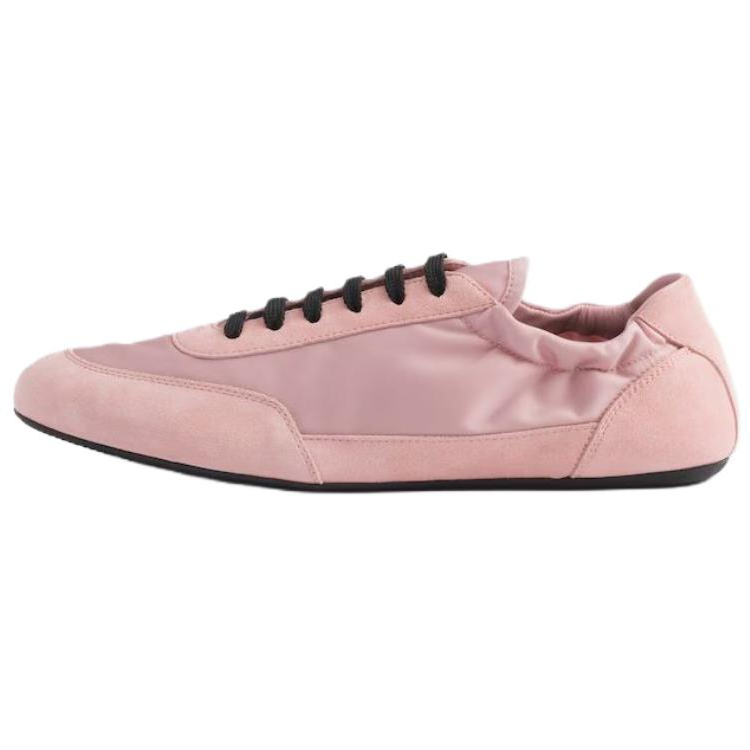 PRADA Collapse Low Top Casual Shoes Women's Peach Pink