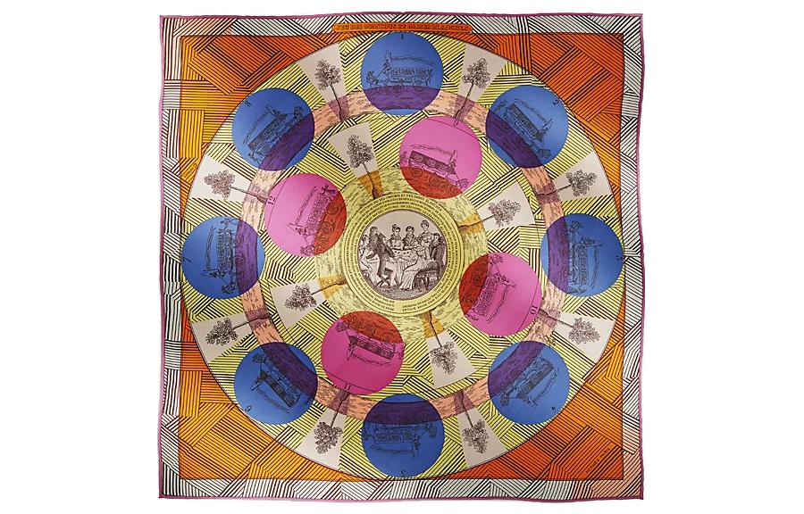 HERMES Silk Scarves Women's Multicolor