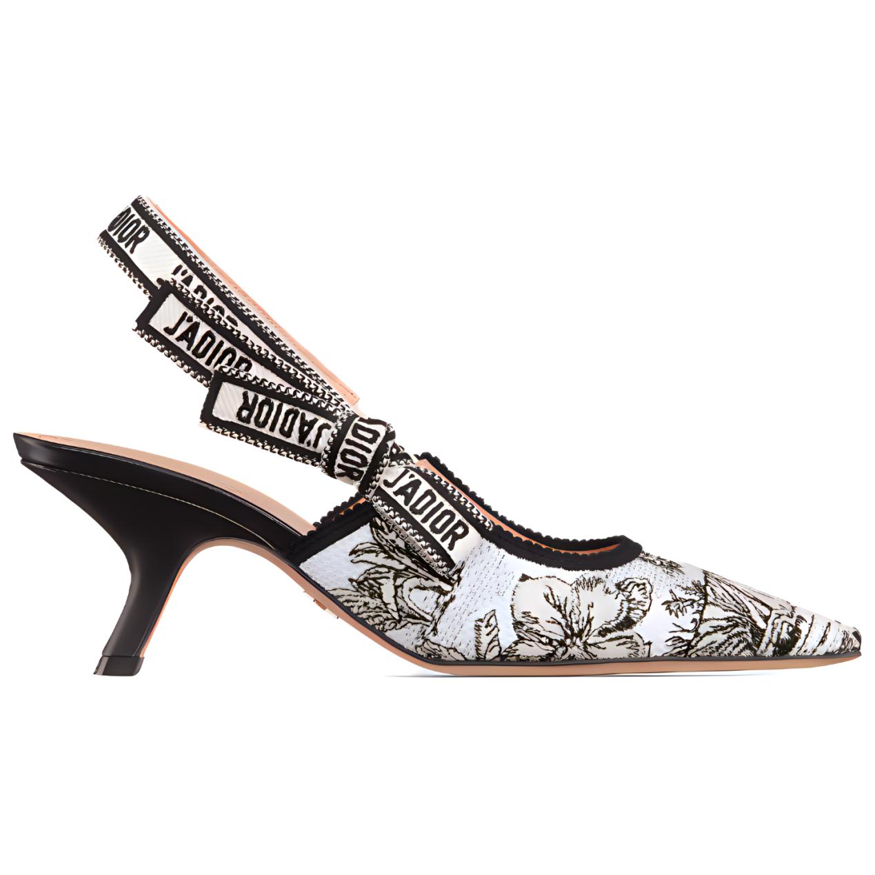 DIOR J'Adior Slim Heel High Heels 6.5cm Women's Black White