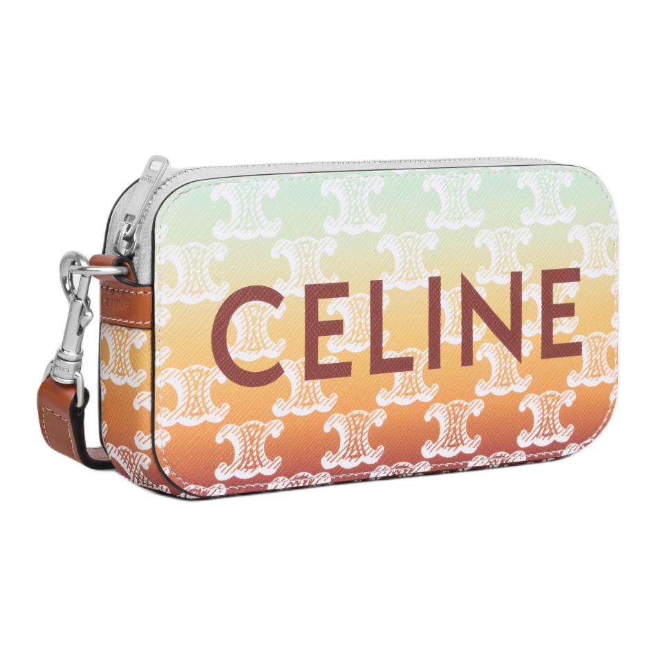 CELINE Leather Shoulder Bag, Crossbody Bag Men's Multicolor
