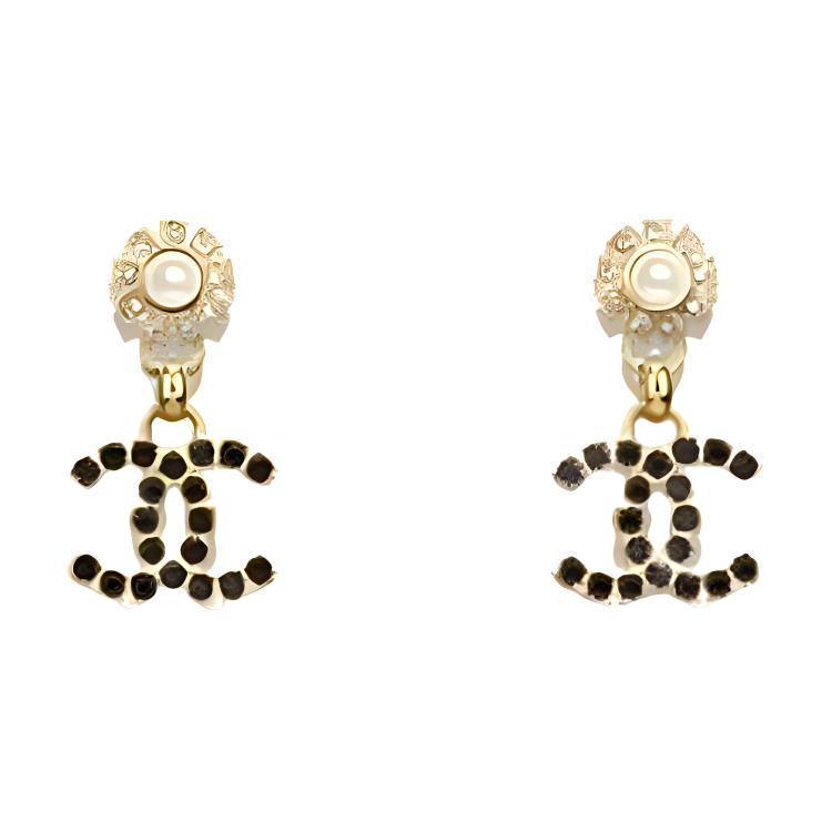 CHANEL Metal Earrings Women's Gold