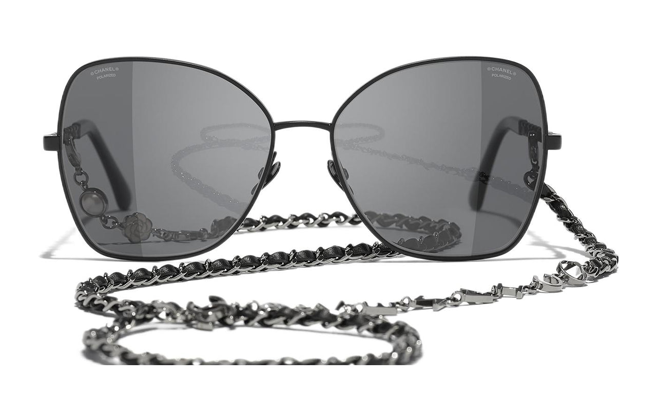 CHANEL Sunglasses Women's Black