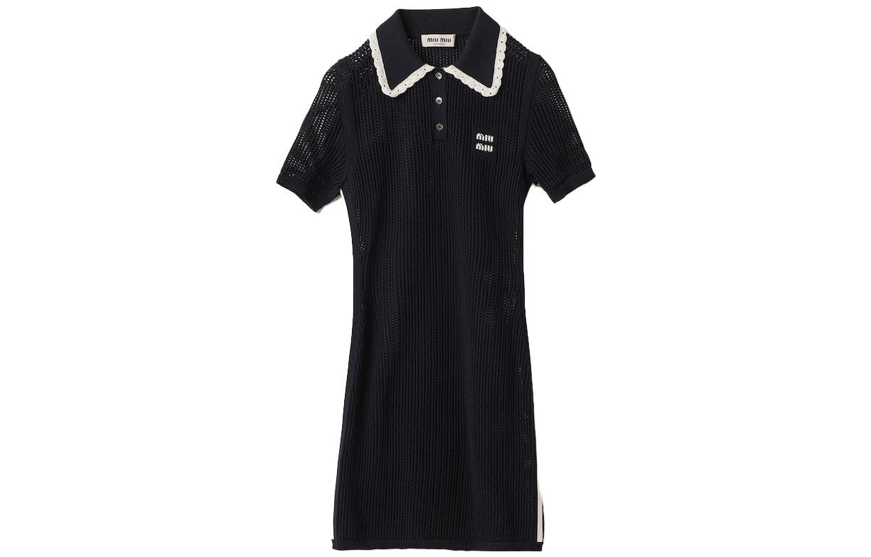MIU MIU Short Sleeved Dresses Women's Blue