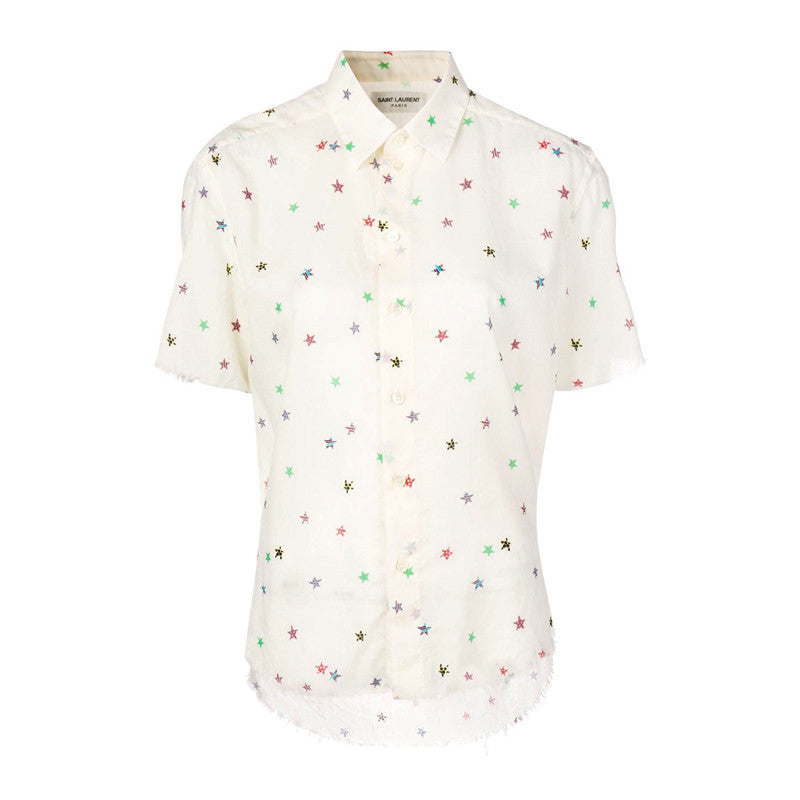 SAINT LAURENT Star print Short sleeve Shirt