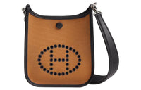 HERMES Evelyne Officier Canvas With Swift Calfskin Shoulder Bag Crossbody Bag Women's Brown
