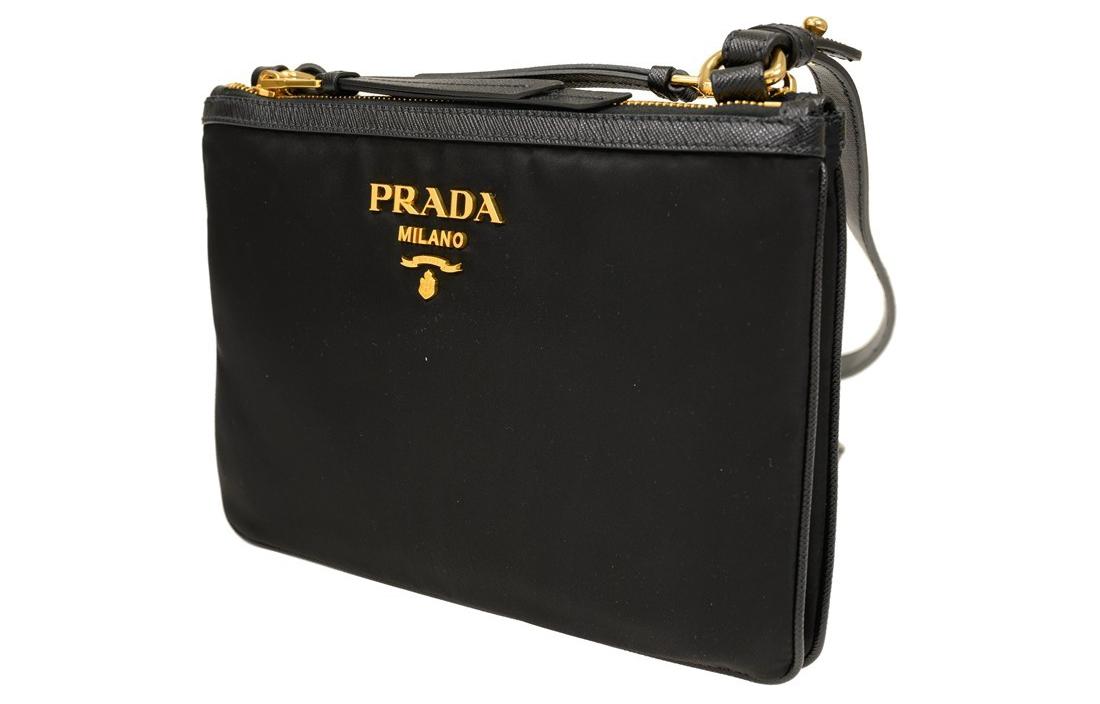 PRADA Canvas Crossbody Bag, Shoulder Bag Women's Black