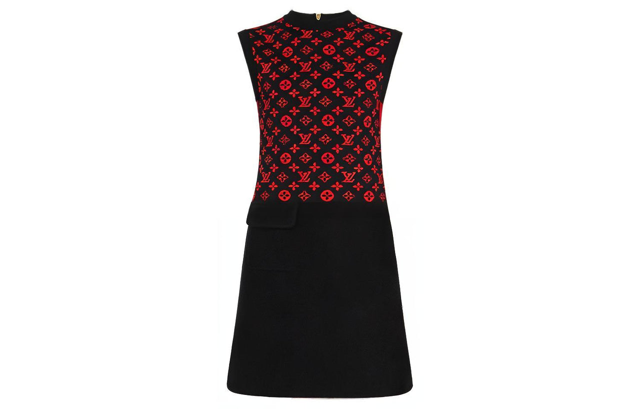 LOUIS VUITTON Sleeveless Dress Women's Black