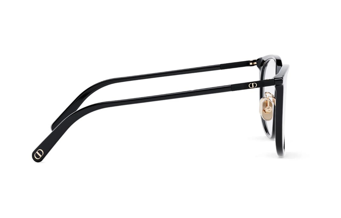 DIOR Plate Frame Irregular Shape Eyeglass Frames Unisex Black