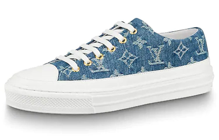 LOUIS VUITTON Lv Stellar Low Top Denim Blue Women's