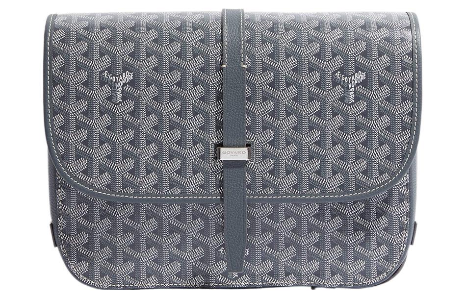 GOYARD Belvédère Canvas With Leather Crossbody Bags Shoulder Bags Unisex Gray