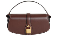 CELINE Smooth Calf Leather Lockhead Baguette Bag Shoulder Bag One Shoulder Handbag Crossbody Bag Mini Women's Burgundy