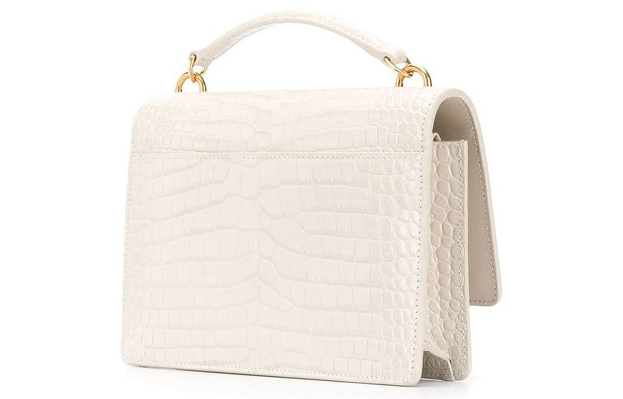 SAINT LAURENT SUNSET Leather Sunset Bag, Chain Bag, Wallet, Portable Crossbody Bag, Shoulder Bag Regular Women's White