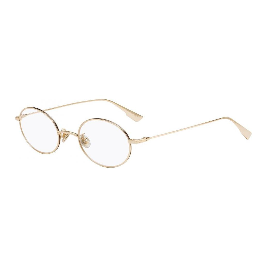 DIOR Metal Oval Eyeglass Frames Women's Gold