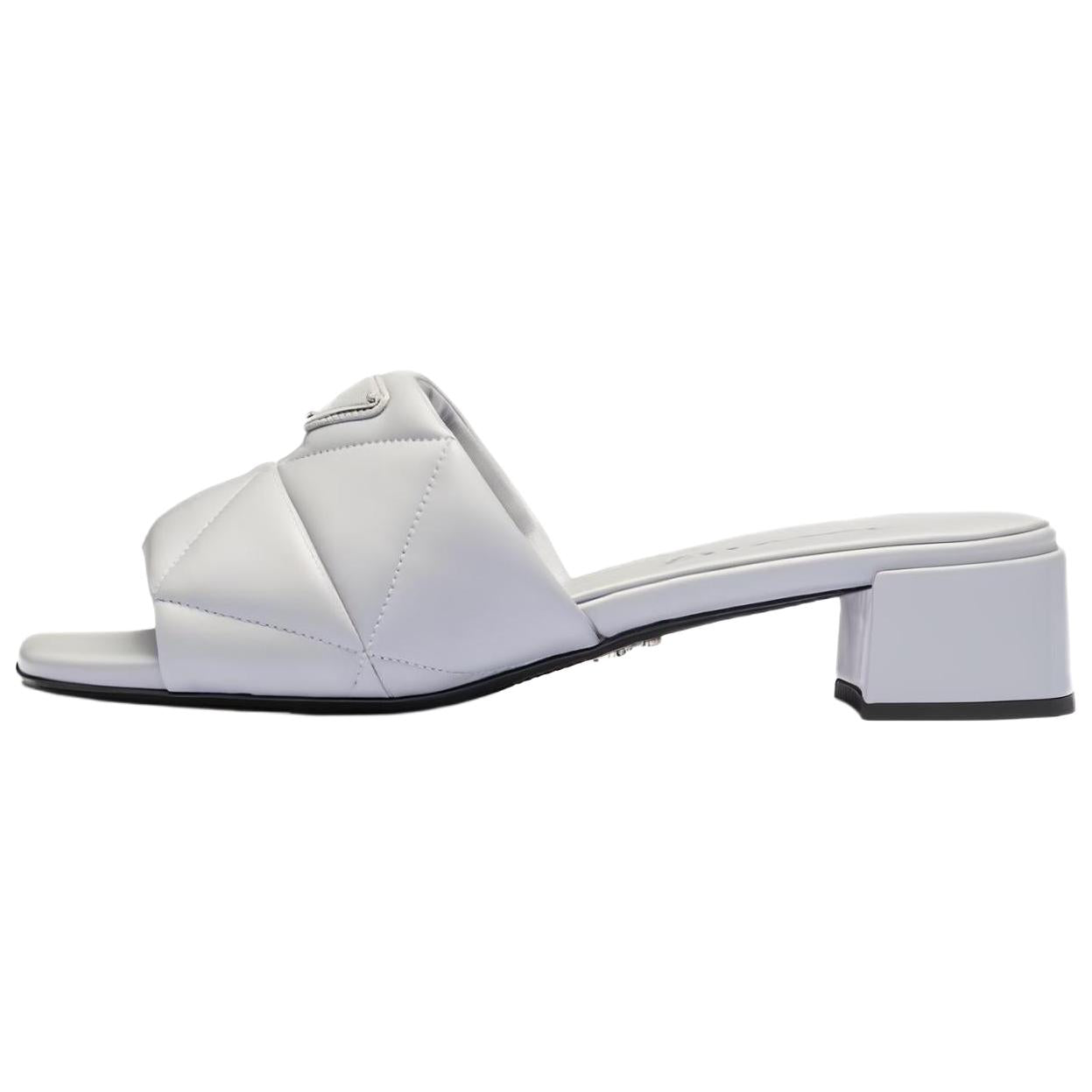 PRADA 45mm Triangle-logo Quilted Mules