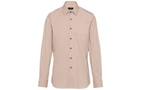 PRADA Stretch Cotton Shirt Men's Beige