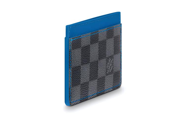 LOUIS VUITTON Card Holder Damier Graphite Grey/Blue