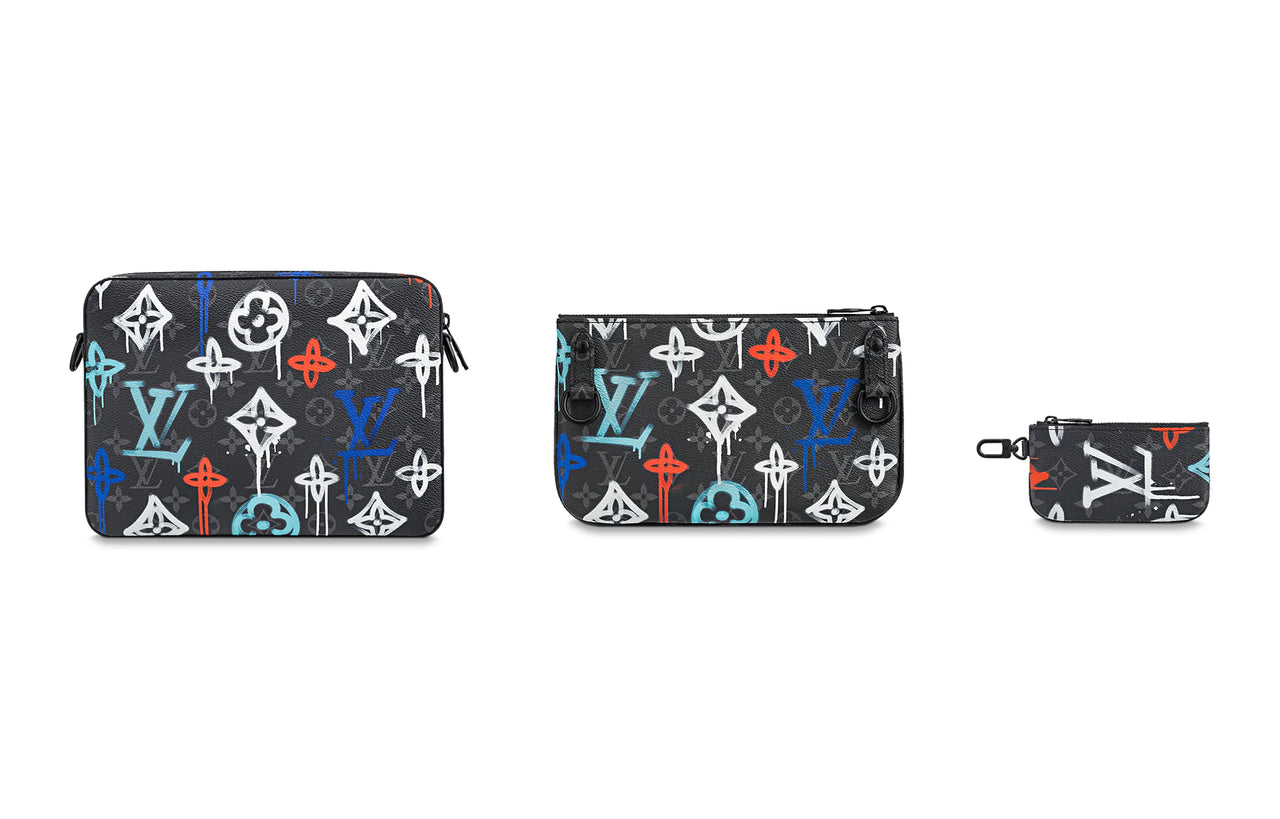 LOUIS VUITTON Trio Messenger Lv Graffiti Multicolor