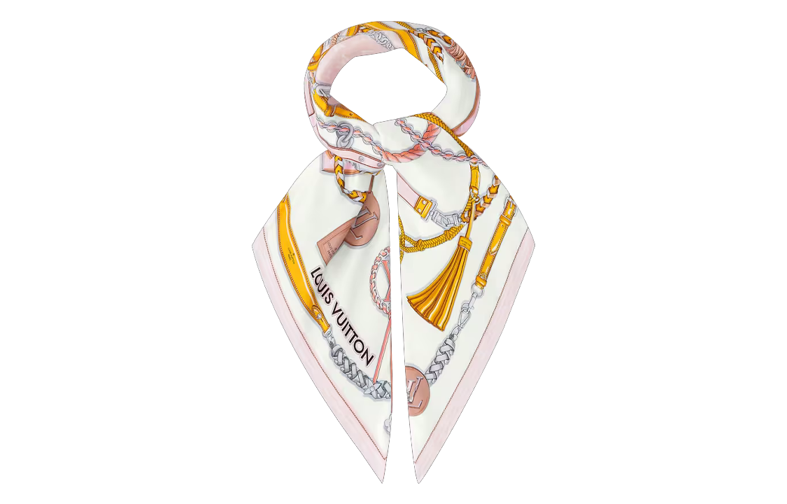 LOUIS VUITTON Silk Scarves Women's Pink