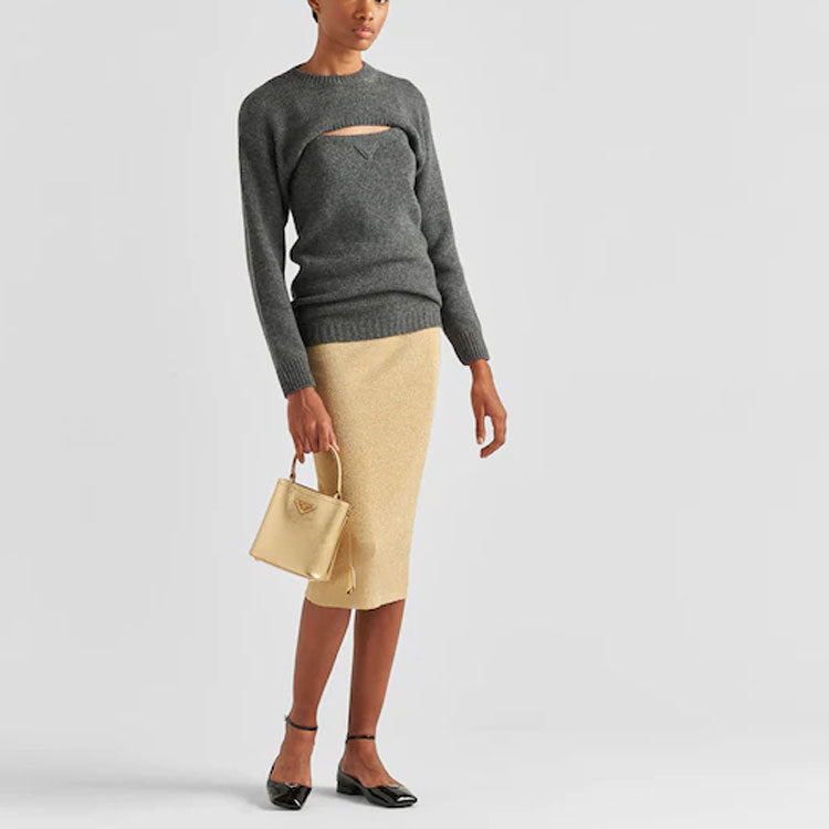 PRADA Casual Long Skirts Women's Gold