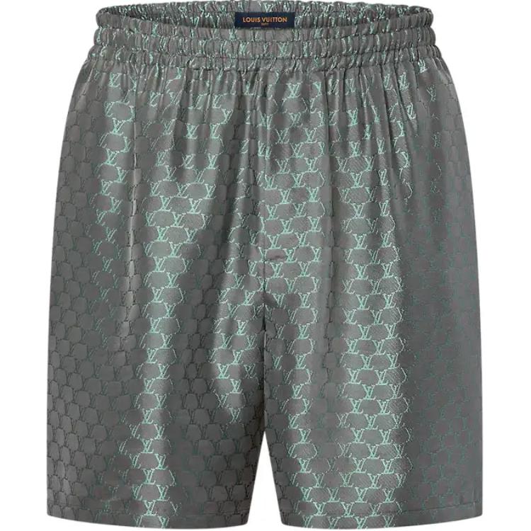 LOUIS VUITTON Drawstring Jacquard Silk-Blend Shorts