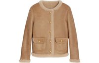 CELINE Leather Jackets Women's Brown
