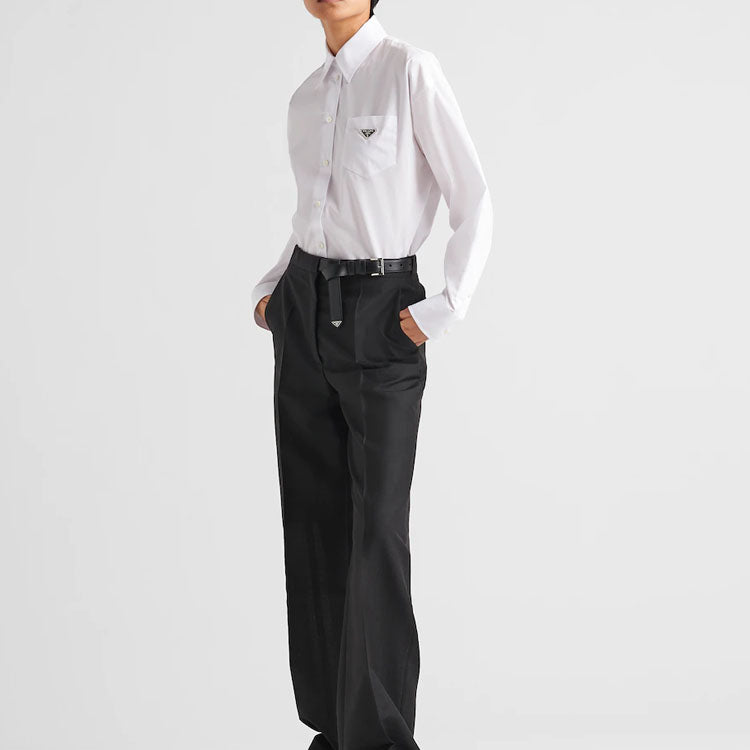 PRADA Triangle logo Poplin Shirt
