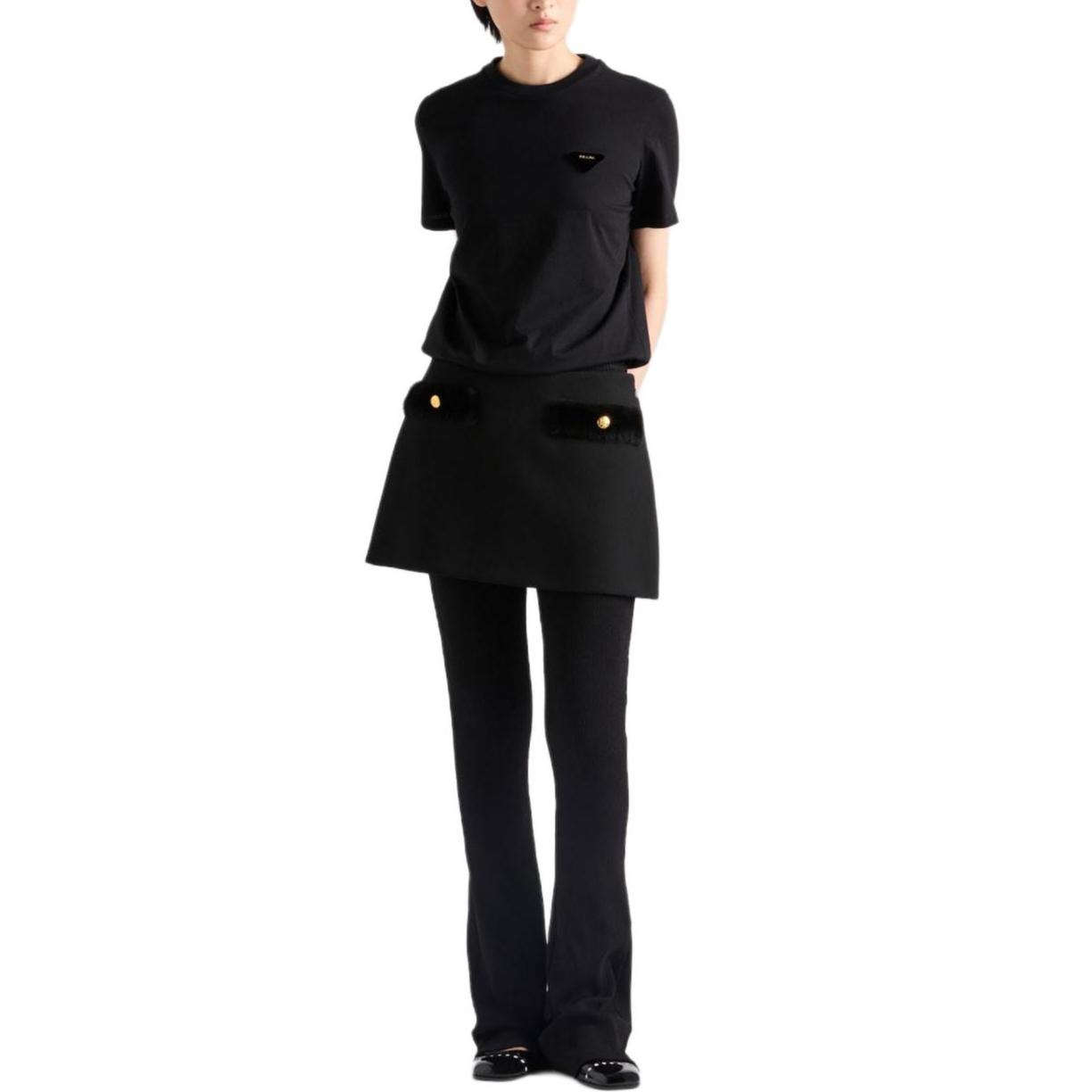 PRADA Logo Detailed Crewneck T Shirt