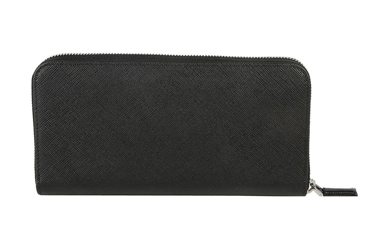 PRADA Calfskin Wallet Men's Black