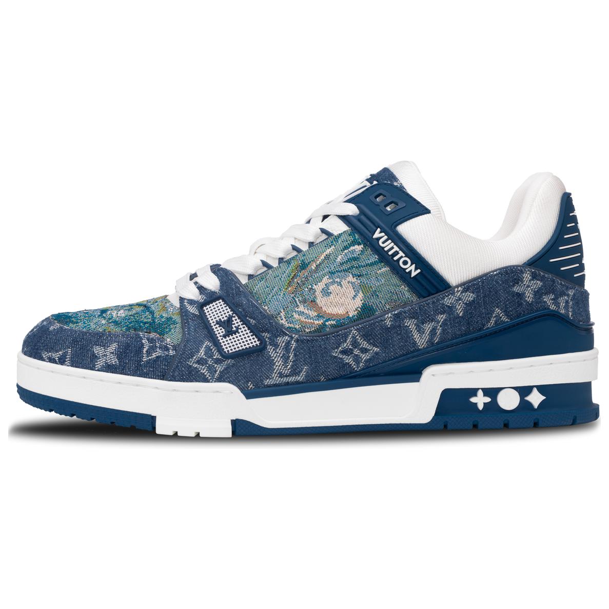 LOUIS VUITTON Trainer LV Anti-Slip Wear-Resistant Low-Top Skateboard Shoes Unisex Navy Blue