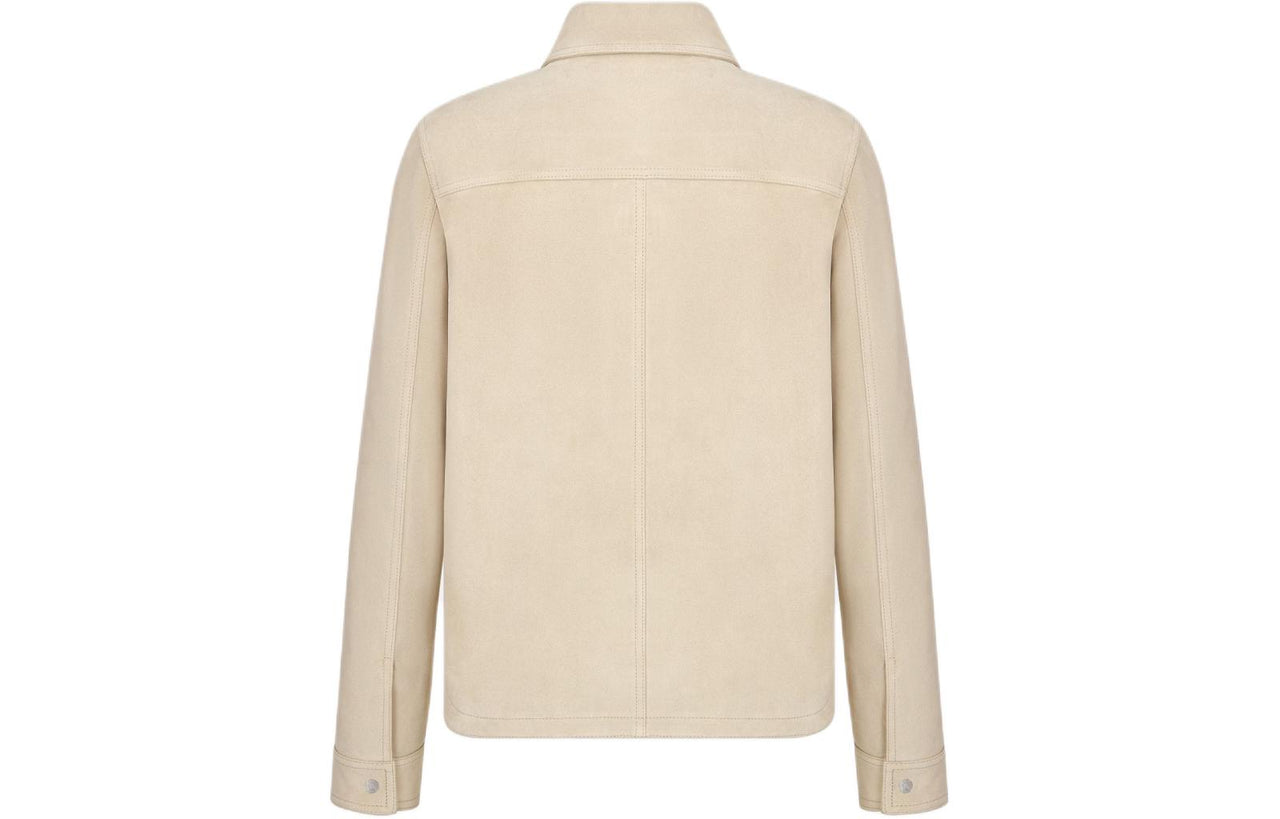 DIOR SS24 Leather Jacket Men's Ecru