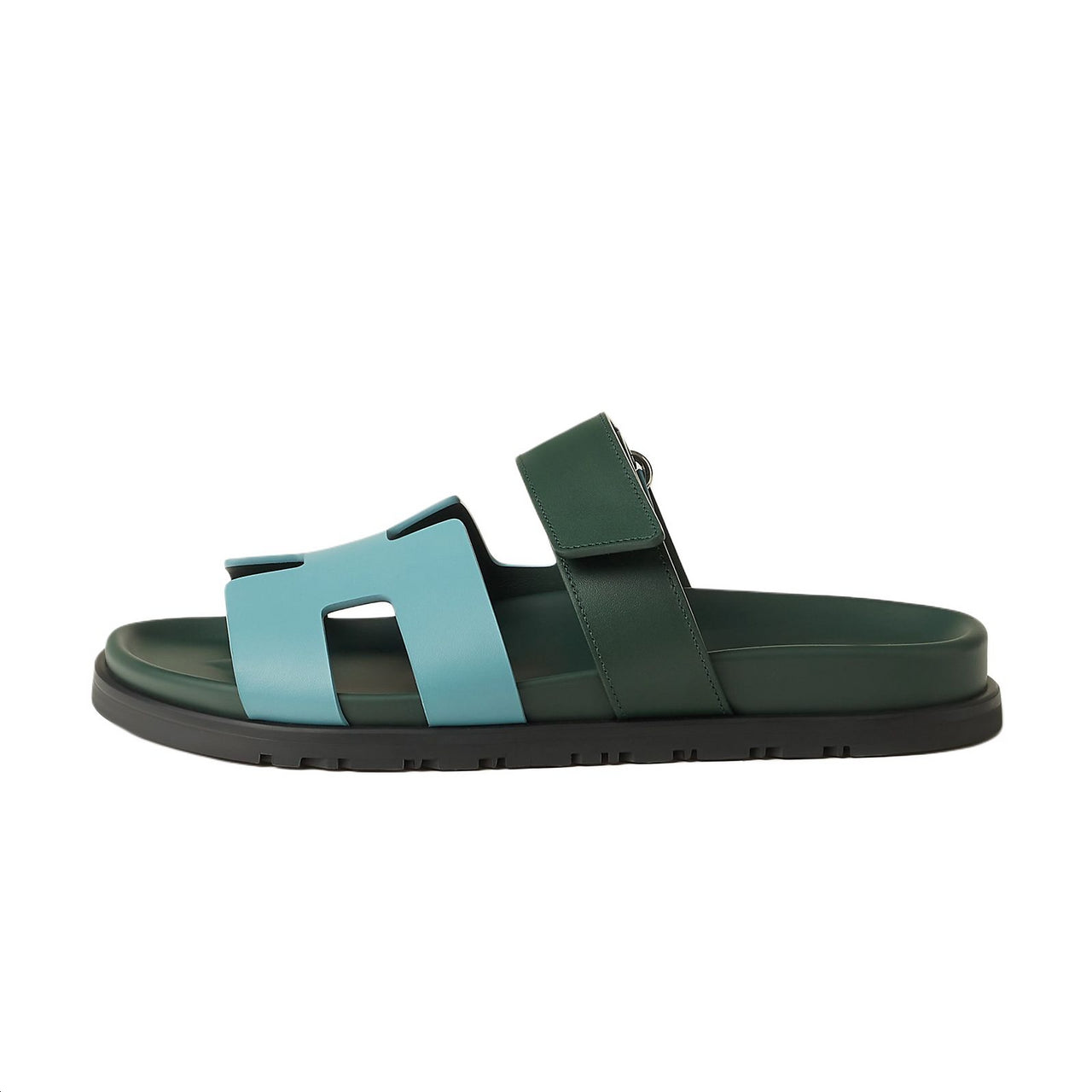 HERMES Chypre Slide Slippers Women's Blue
