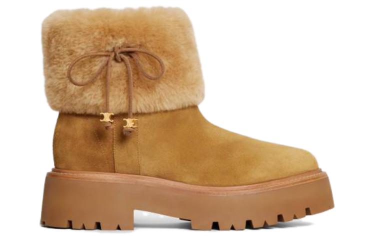 CELINE Ankle Boots 4.5cm Women's Brown