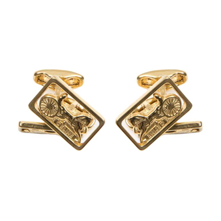 CELINE Metal Cufflinks Men's Gold