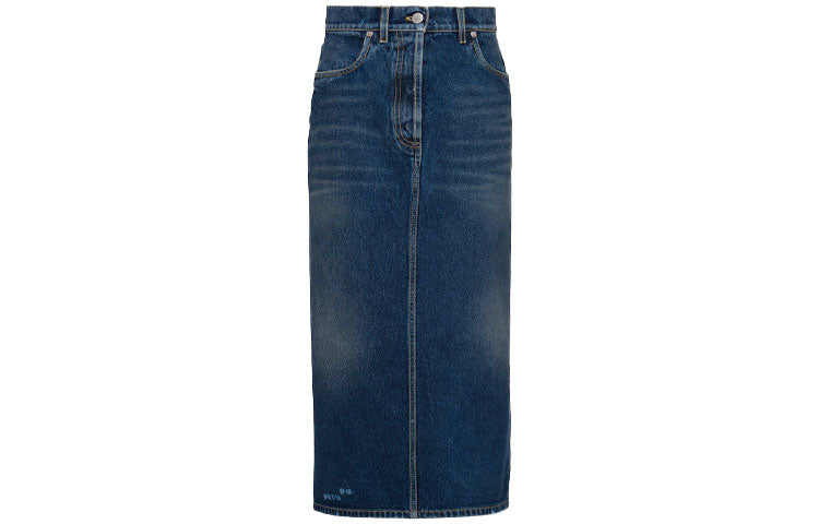 PRADA Denim Long Skirts Women's Blue