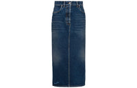 PRADA Denim Long Skirts Women's Blue