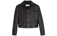 CELINE SS23 Leather Jacket Women's Black