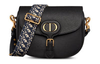 DIOR Bobby Grained Calfskin Shoulder Bag, Crossbody Bag Tubas Women's Black