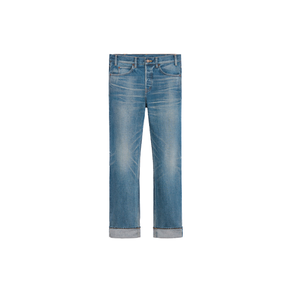 CELINE Buttoned Straight Leg Jeans