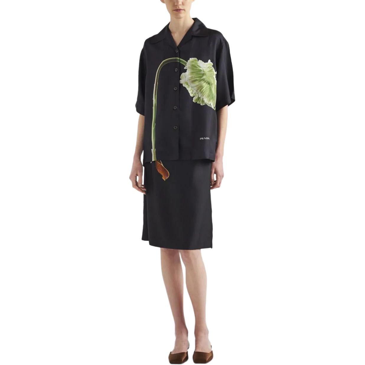 PRADA Casual Long Skirts Women's Black