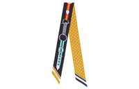 HERMES Silk Scarves Women's Yellow/Blue