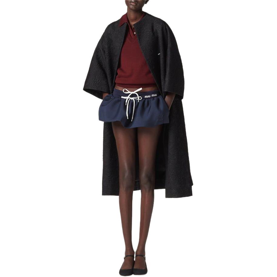MIU MIU Wool Knit Polo Shirt Polo Shirt Women's Dark Red