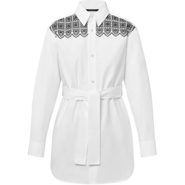 LOUIS VUITTON Embroidered Shirt Dress