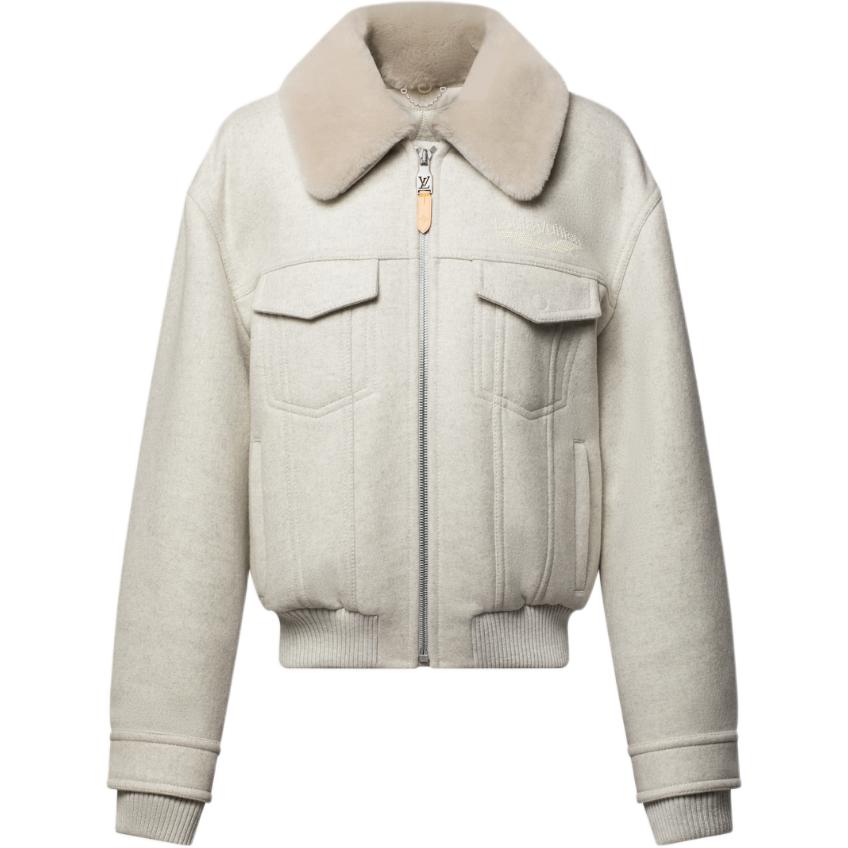 LOUIS VUITTON Wool Blouson With Shearling Collar